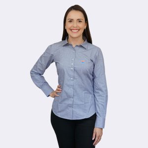 Camisa Xadrez Claro - Manga Longa - Feminina