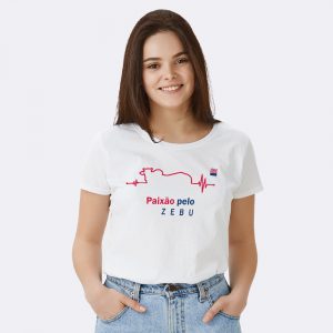 Camiseta Feminina Branca - Paixão Pelo Zebu