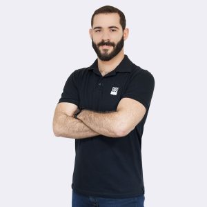 Polo Piquet Pima Masculina Preto