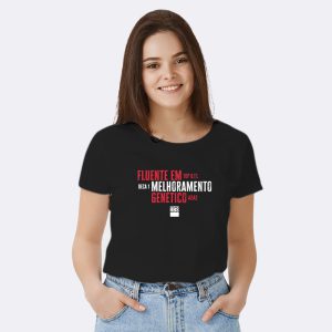 Camiseta Baby Look - Estampa Fluente