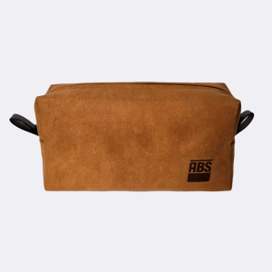 Necessaire Box Camurca Caramelo - Personalizada