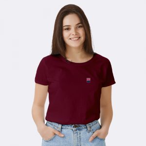 Baby Look Dryfit Bordô Feminino