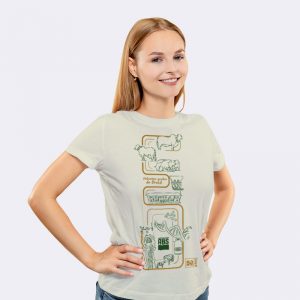 Camiseta Feminina Off White - 50 Anos ABS