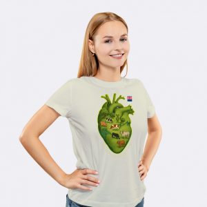 Camiseta Feminina Baby Look - Coração Agro