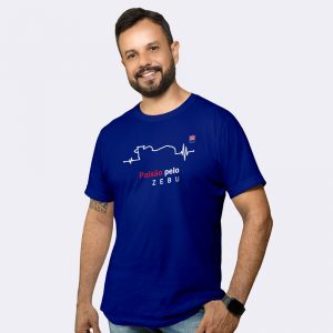 Camiseta Masculina Azul - Paixão Pelo Zebu