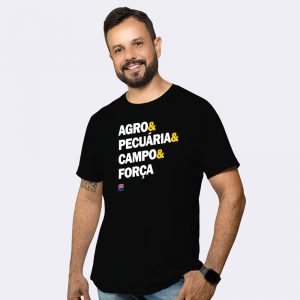 Camiseta Masculina Preta - Palavras